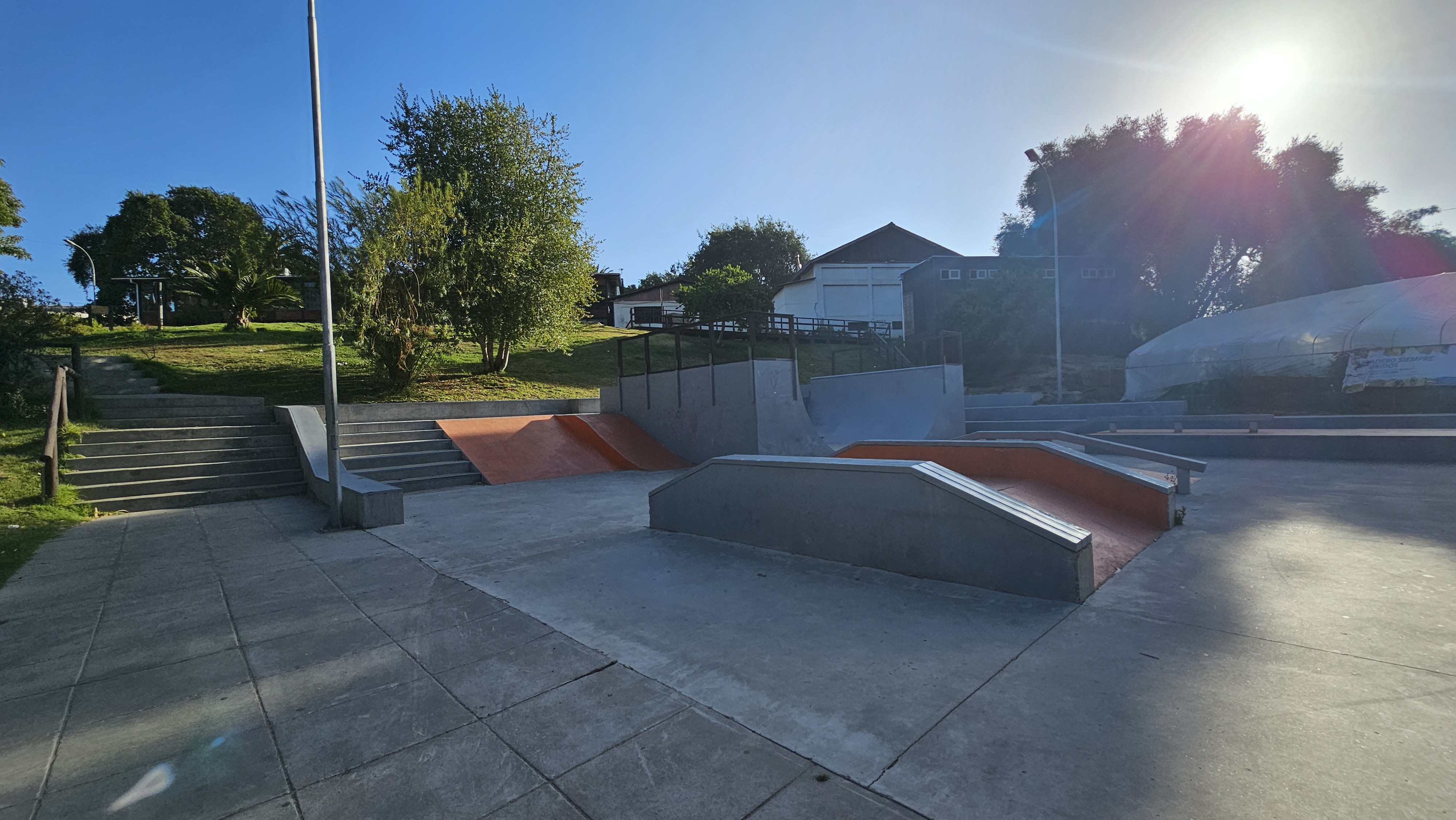 Fotografía del sector para acrobacias del skatepark
